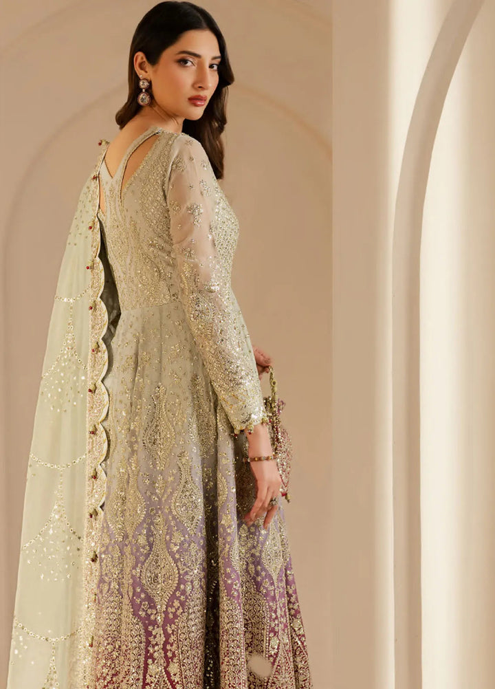 Jazmin Embroidered Chiffon Suits Unstitched 3 Piece JZ25WF WF 25-01 - Wedding Collection