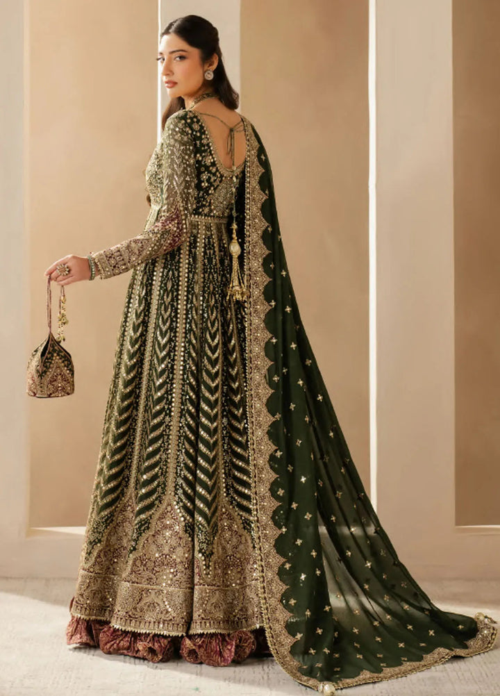 Jazmin Embroidered Chiffon Suits Unstitched 3 Piece JZ25WF WF 25-02 - Wedding Collection