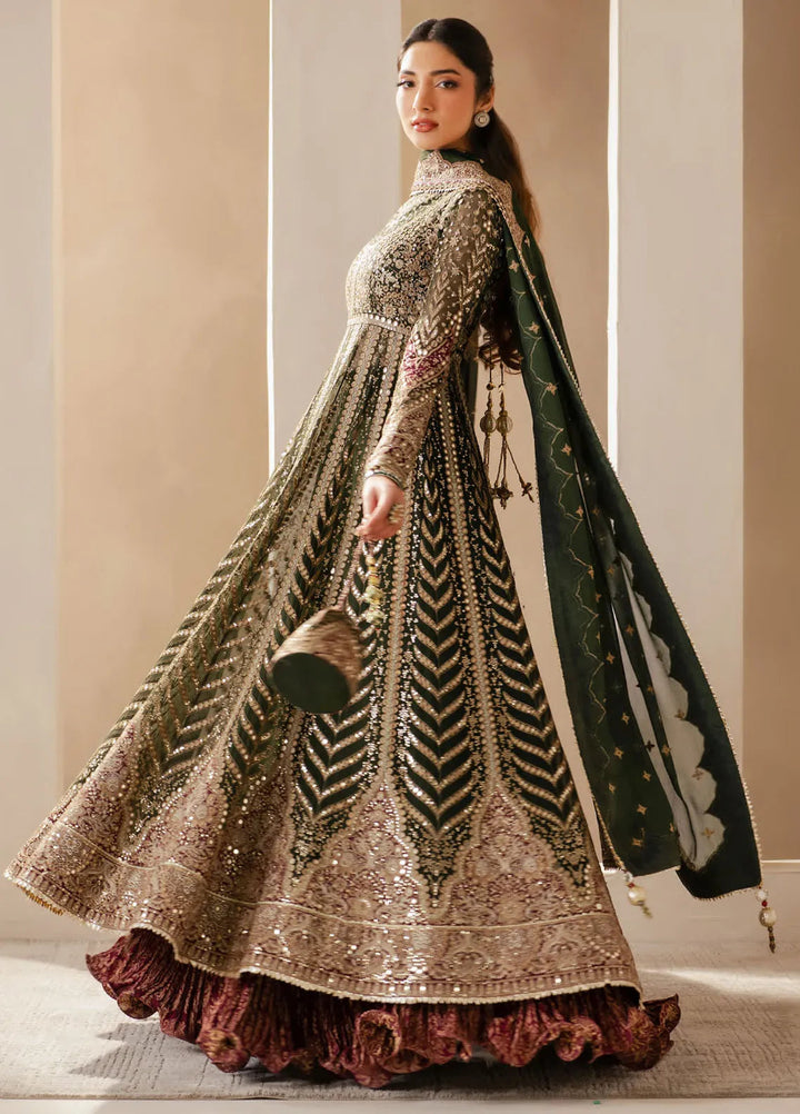 Jazmin Embroidered Chiffon Suits Unstitched 3 Piece JZ25WF WF 25-02 - Wedding Collection