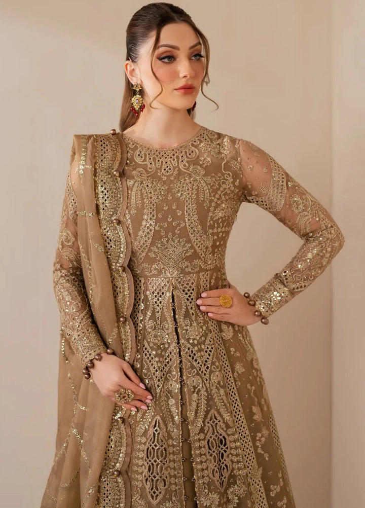 Jazmin Embroidered Chiffon Suits Unstitched 3 Piece JZ25WF WF 25-04 - Wedding Collection