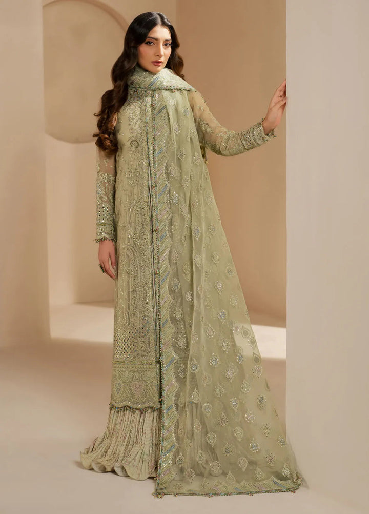 Jazmin Embroidered Chiffon Suits Unstitched 3 Piece JZ25WF WF 25-07 - Wedding Collection