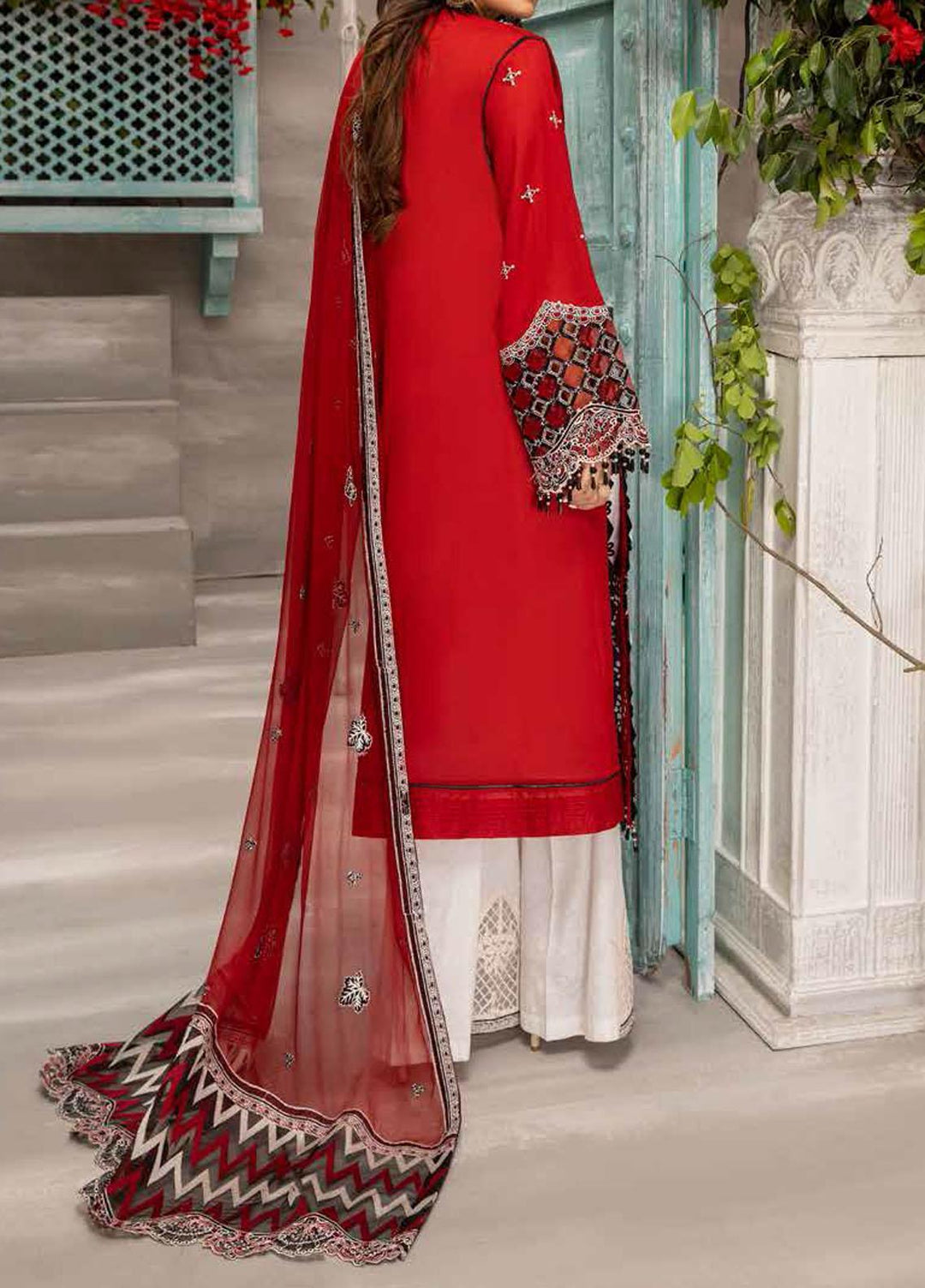 Jazmin By Adan's Libas Embroidered Lawn Suits Unstitched 3 Piece AL21J 02 Luxe Looks - Luxury Collection