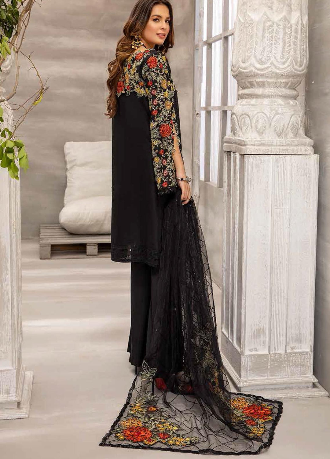 Jazmin By Adan's Libas Embroidered Lawn Suits Unstitched 3 Piece AL21J 05 After Dark - Luxury Collection