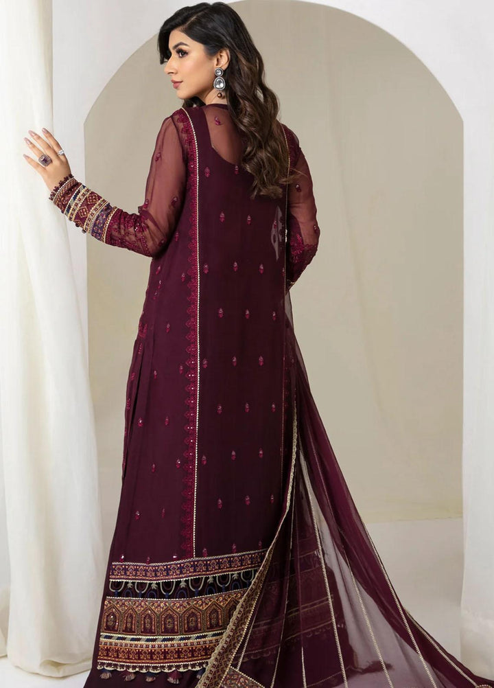 Jazmin Embroidered Chiffon Suits Unstitched 3 Piece JZ23OE Plumeria - Formal Collection