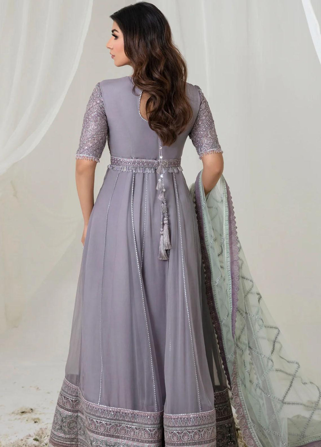 Jazmin Embroidered Chiffon Suits Unstitched 3 Piece JZ23OE Reva - Formal Collection