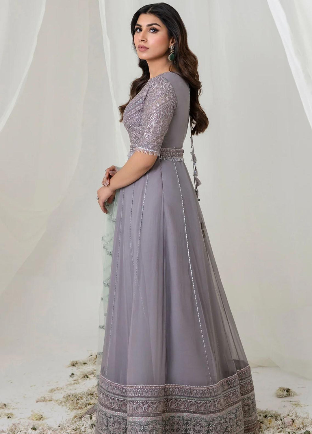 Jazmin Embroidered Chiffon Suits Unstitched 3 Piece JZ23OE Reva - Formal Collection