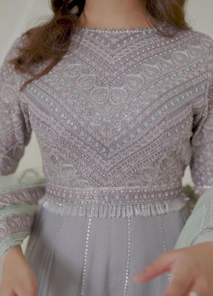 Jazmin Embroidered Chiffon Suits Unstitched 3 Piece JZ23OE Reva - Formal Collection