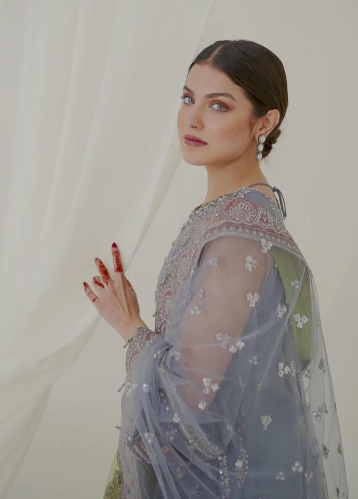 Jazmin Embroidered Net Suits Unstitched 3 Piece JZ23OE Shooting Star - Formal Collection