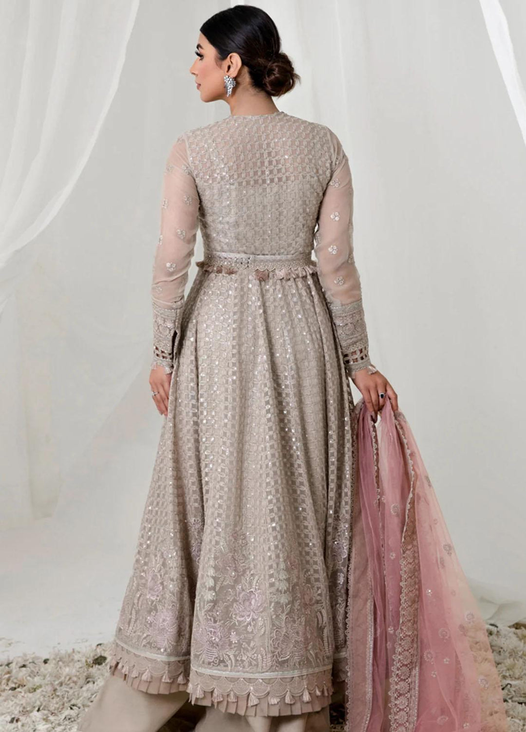 Jazmin Embroidered Chiffon Suits Unstitched 3 Piece JZ23OE Zelena - Formal Collection