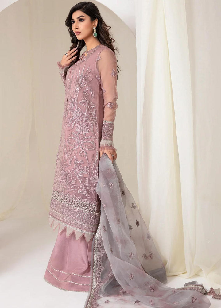 Jazmin Embroidered Organza Suits Unstitched 3 Piece JZ23E 01 Solasta - Exclusive Collection