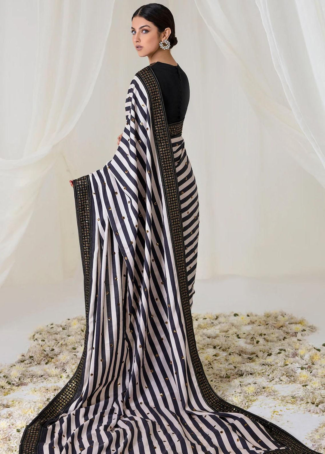 Jazmin Embroidered Raw Silk Saree Unstitched JZ23E 06 Zaria - Exclusive Collection