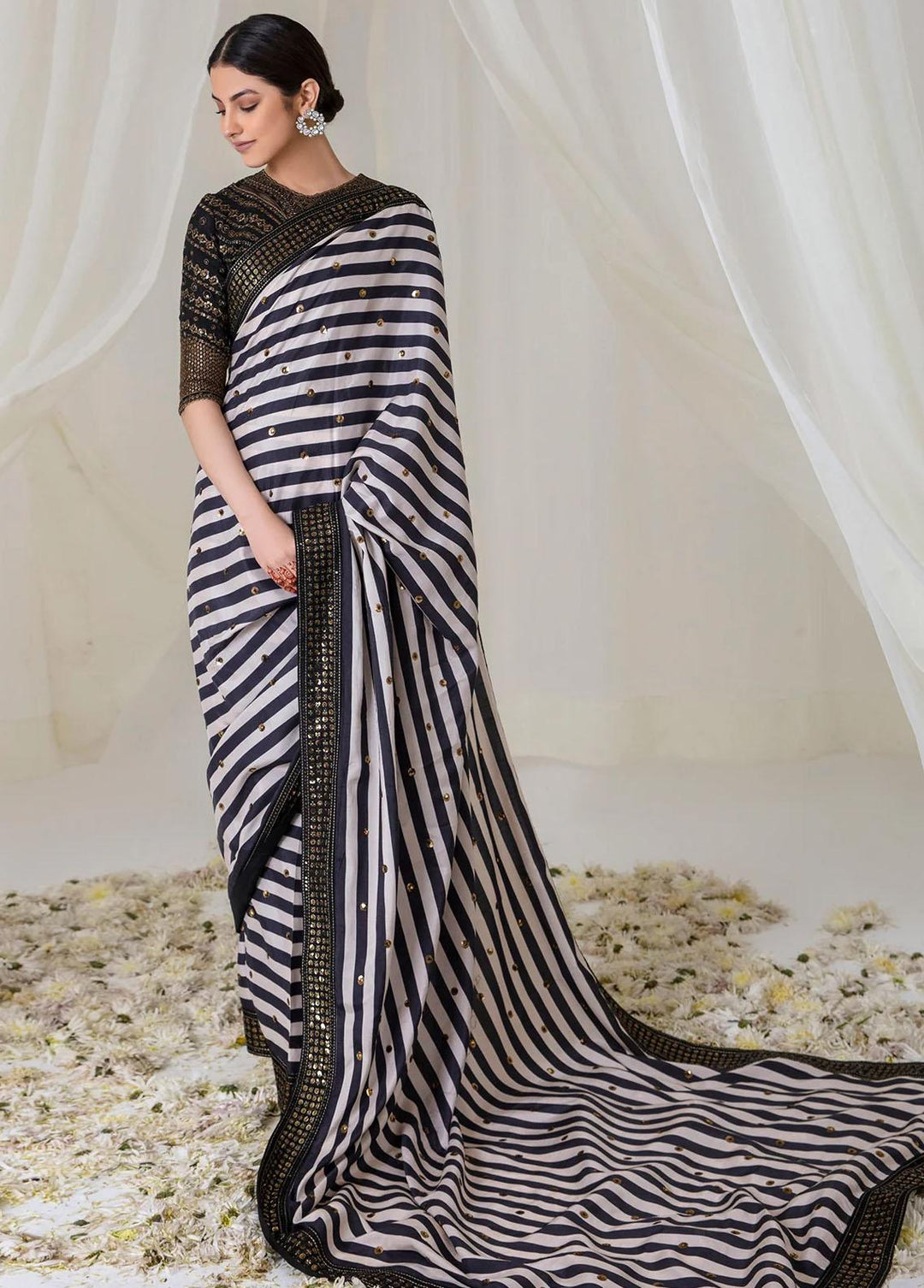 Jazmin Embroidered Raw Silk Saree Unstitched JZ23E 06 Zaria - Exclusive Collection