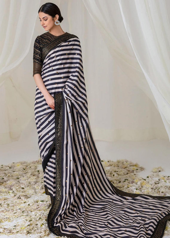 Jazmin Embroidered Raw Silk Saree Unstitched JZ23E 06 Zaria - Exclusive Collection