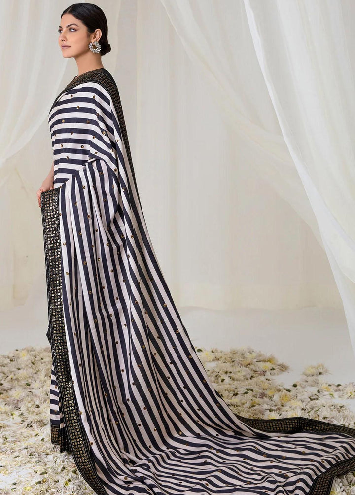 Jazmin Embroidered Raw Silk Saree Unstitched JZ23E 06 Zaria - Exclusive Collection