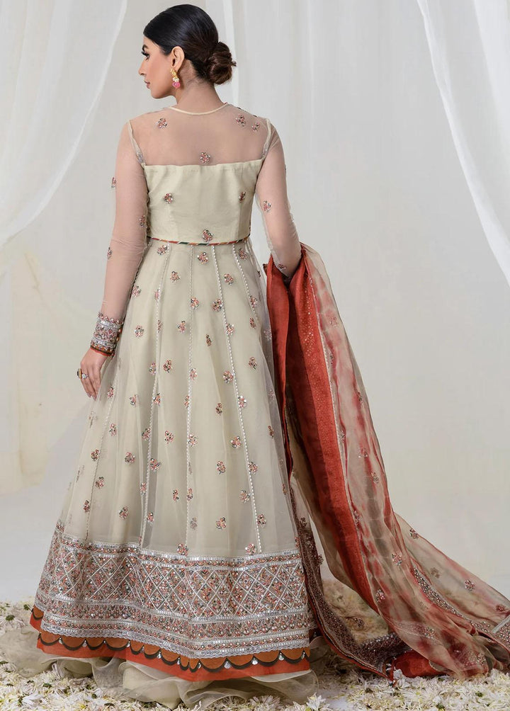 Jazmin Embroidered Net Suits Unstitched 3 Piece JZ23E 07 Aspen - Exclusive Collection