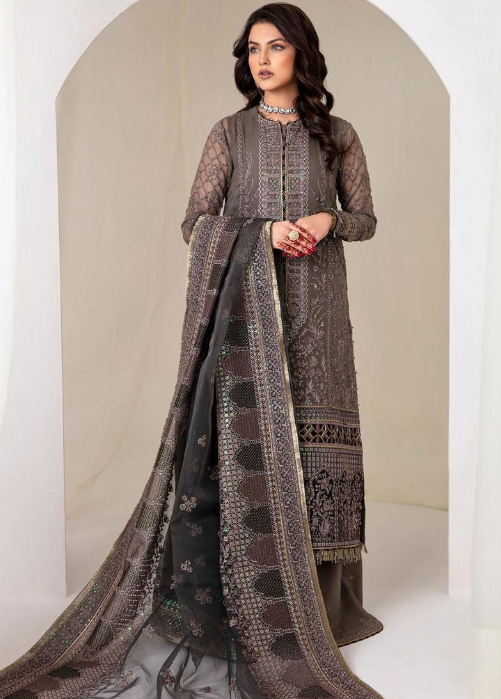 Jazmin Embroidered Chiffon Suits Unstitched 3 Piece JZ23E 08 Zoella - Exclusive Collection