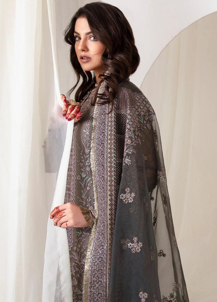 Jazmin Embroidered Chiffon Suits Unstitched 3 Piece JZ23E 08 Zoella - Exclusive Collection