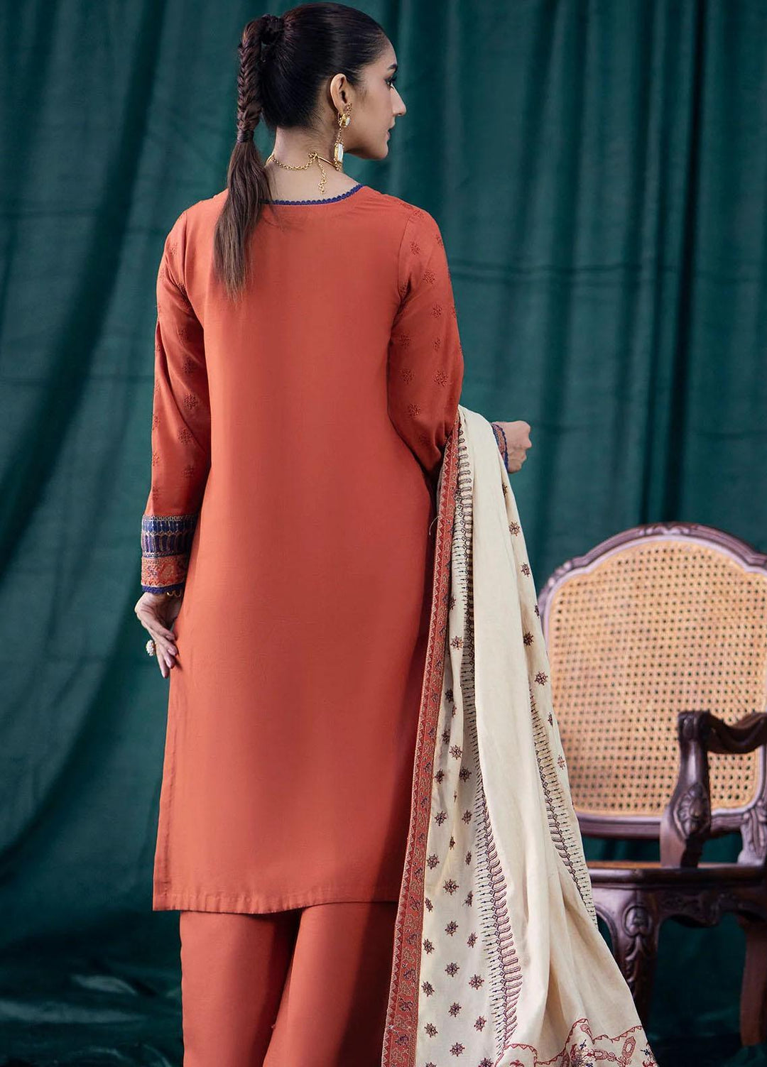 Jehan By Motifz Embroidered Khaddar Suits Unstitched 3 Piece MT23J 4351 Rumi - Winter Collection