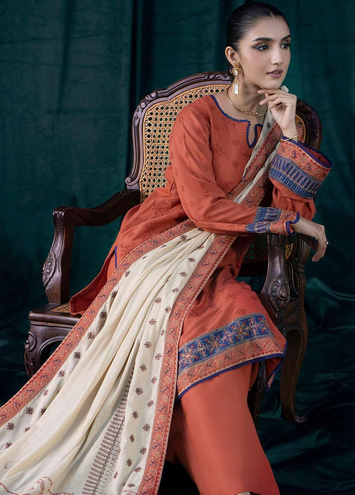 Jehan By Motifz Embroidered Khaddar Suits Unstitched 3 Piece MT23J 4351 Rumi - Winter Collection