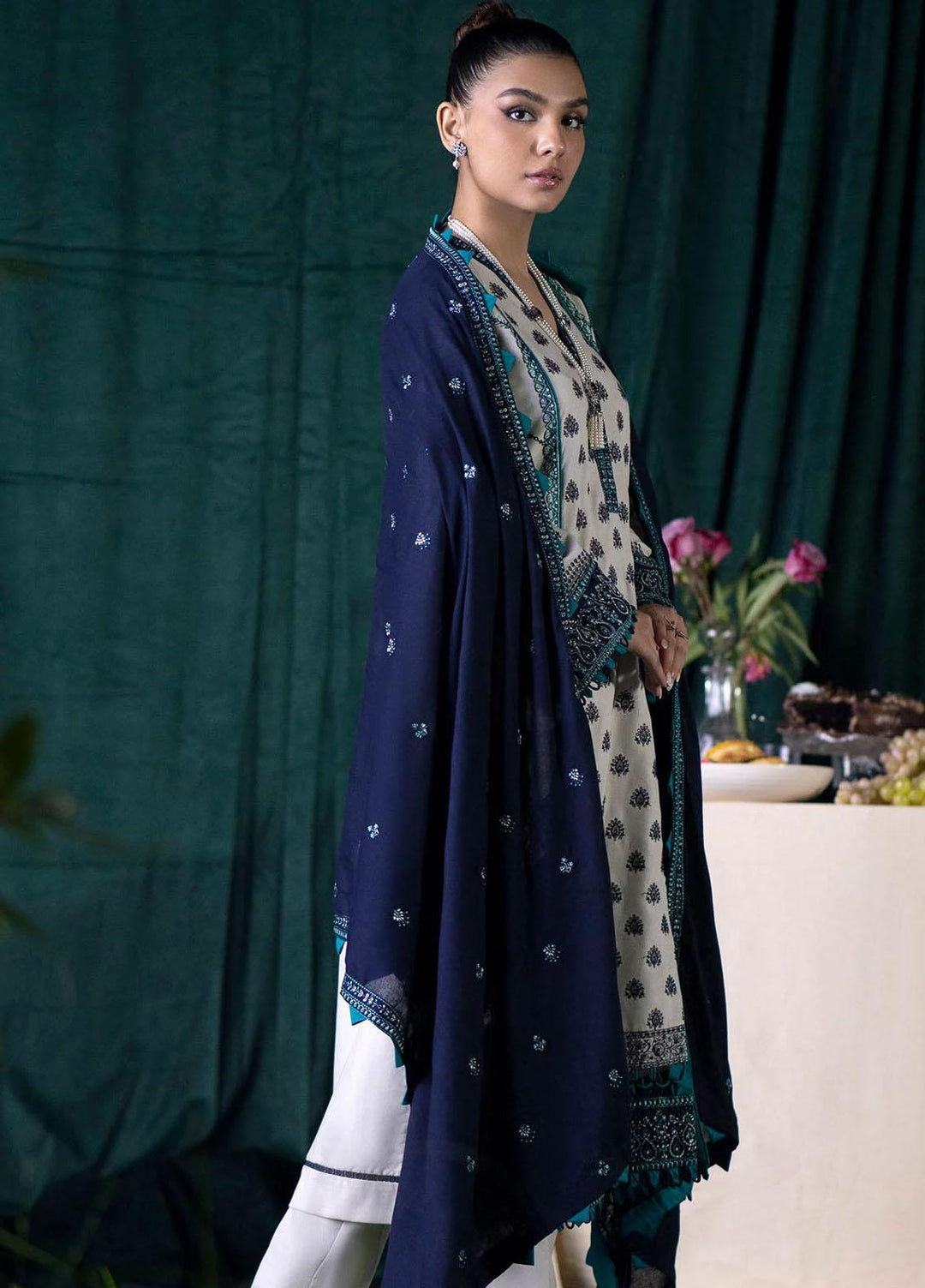 Jehan By Motifz Embroidered Khaddar Suits Unstitched 3 Piece MT23J 4354 Izma - Winter Collection