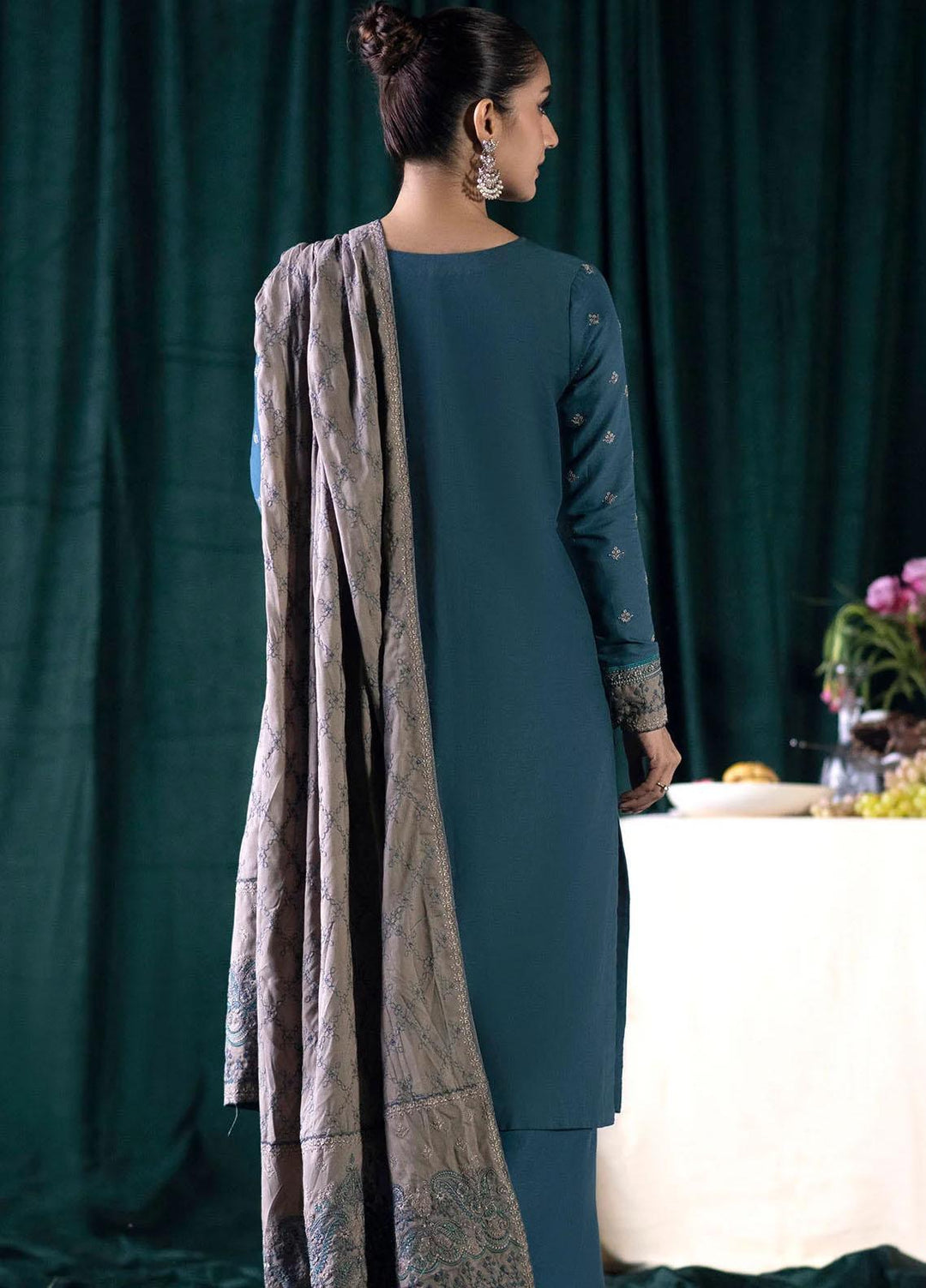 Jehan By Motifz Embroidered Khaddar Suits Unstitched 3 Piece MT23J 4355 Dama - Winter Collection