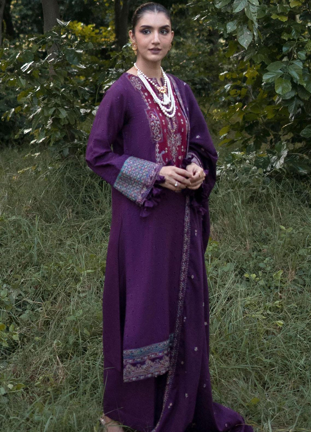 Jehan By Motifz Embroidered Khaddar Suits Unstitched 3 Piece MT23J 4356 Ziva - Winter Collection