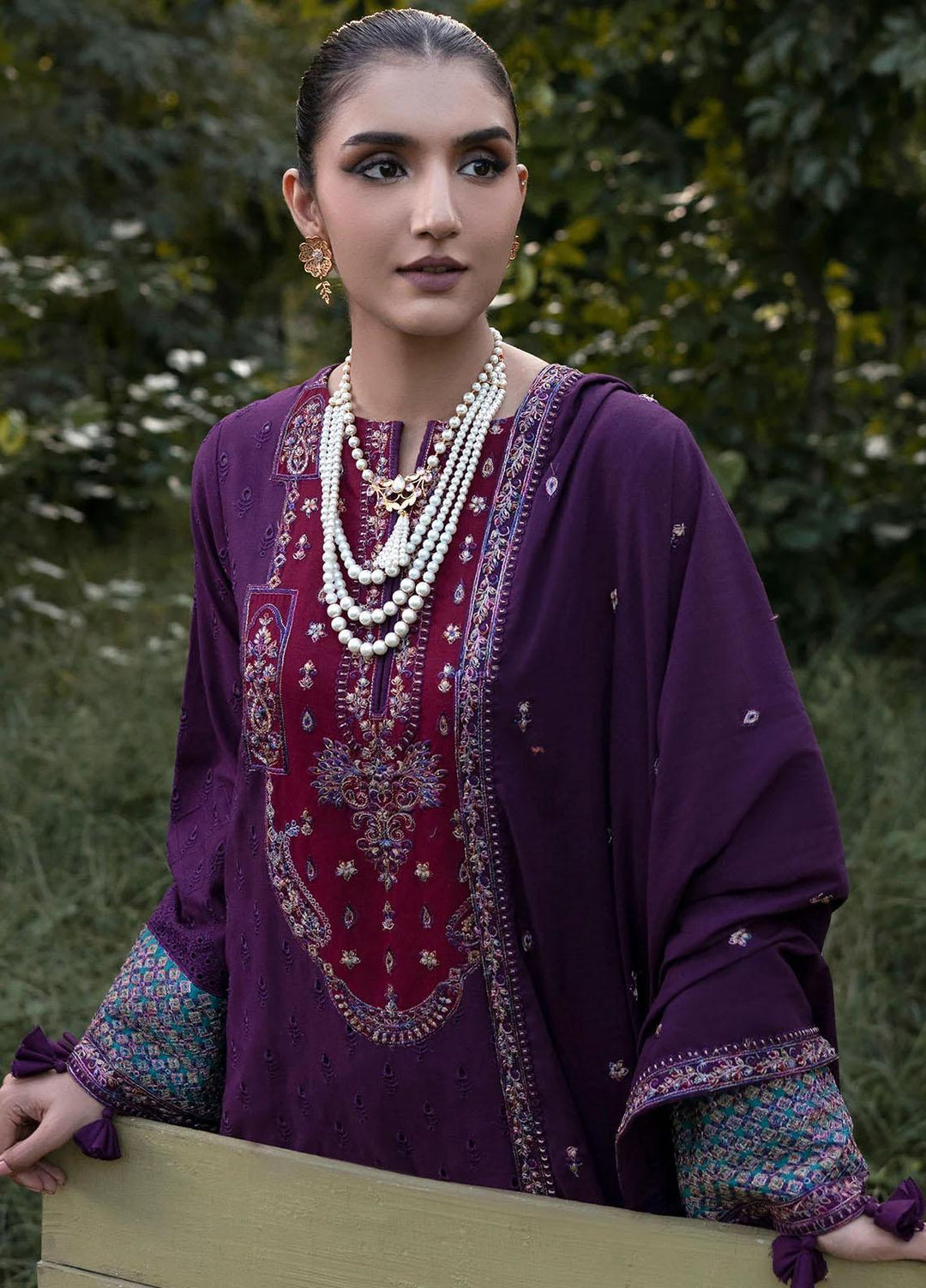 Jehan By Motifz Embroidered Khaddar Suits Unstitched 3 Piece MT23J 4356 Ziva - Winter Collection