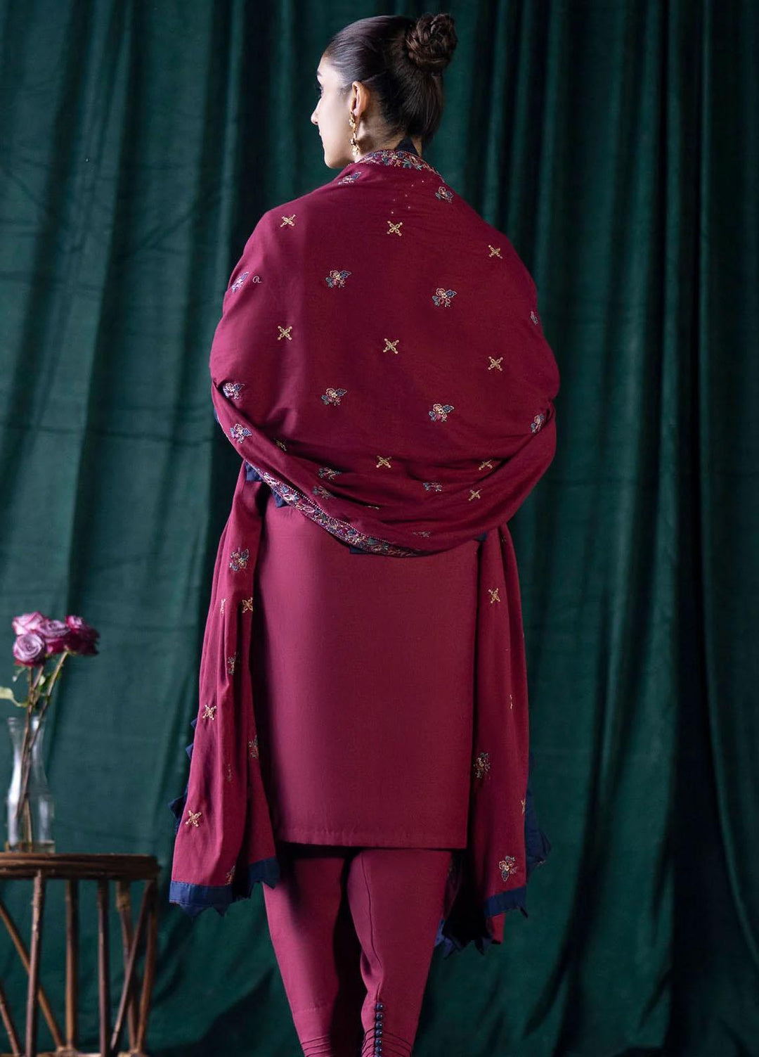 Jehan By Motifz Embroidered Khaddar Suits Unstitched 3 Piece MT23J 4357 Chione - Winter Collection