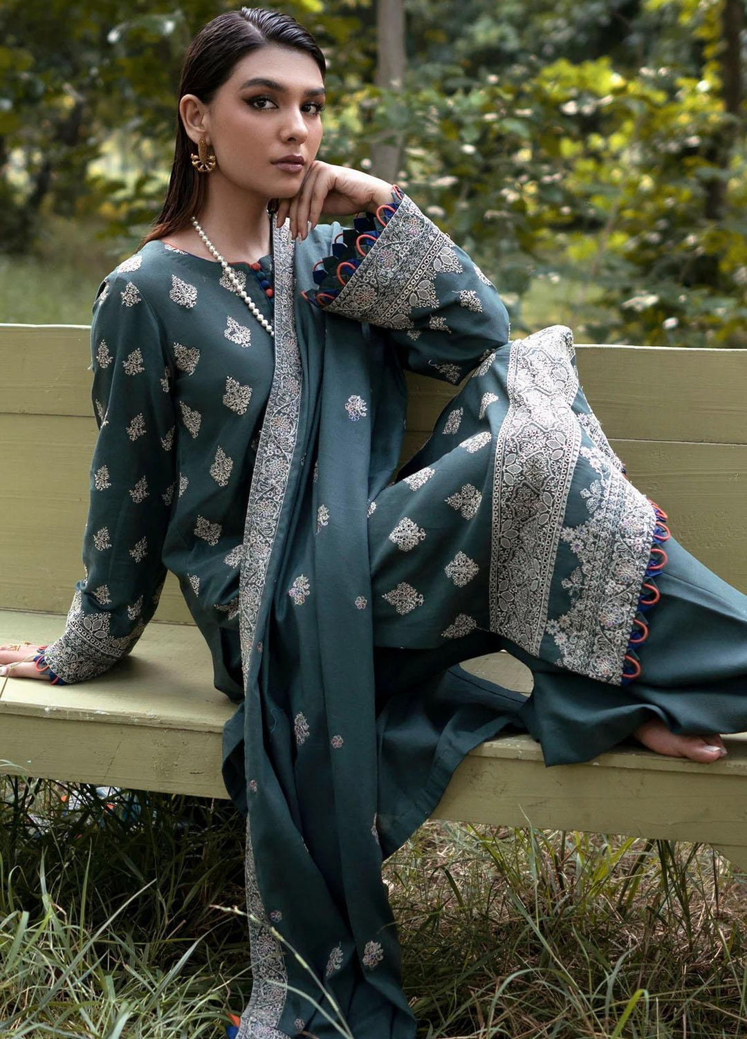 Jehan By Motifz Embroidered Khaddar Suits Unstitched 3 Piece MT23J 4358 Mandisa - Winter Collection