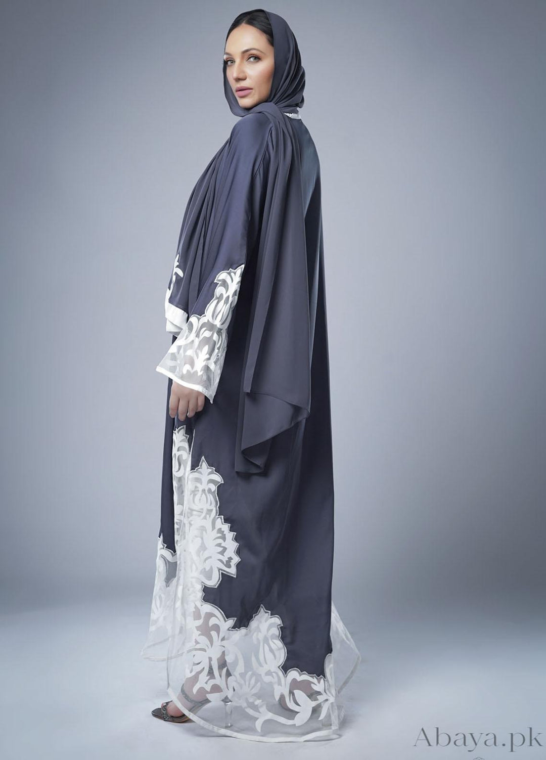 Abaya pk Luxury Nida Pret Abaya ABA22JW Diva Grey