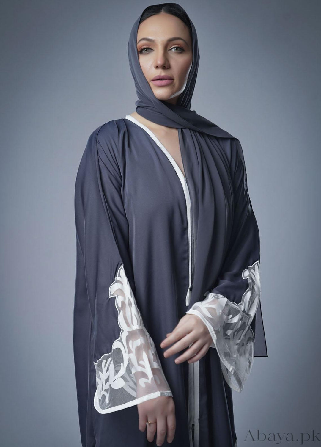 Abaya pk Luxury Nida Pret Abaya ABA22JW Diva Grey