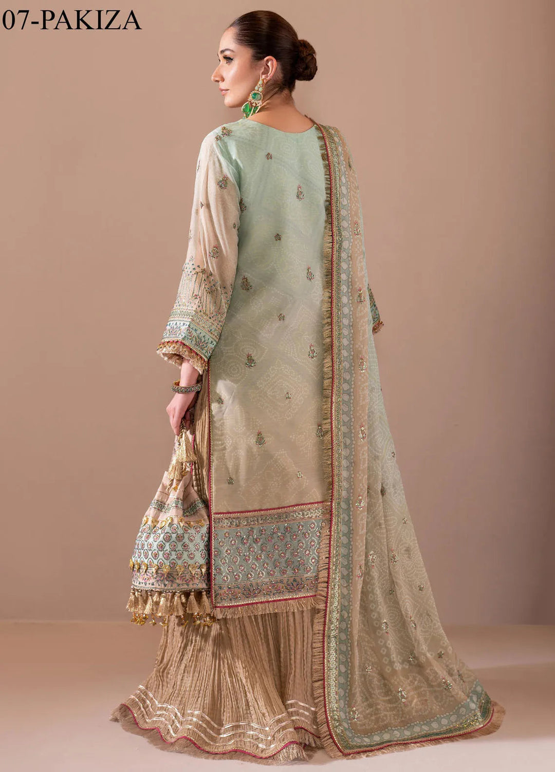 Jhalak by Alizeh Embroidered Chiffon Suit Unstitched 3 Piece AFB24J D-07 Pakiza - Festive Collection