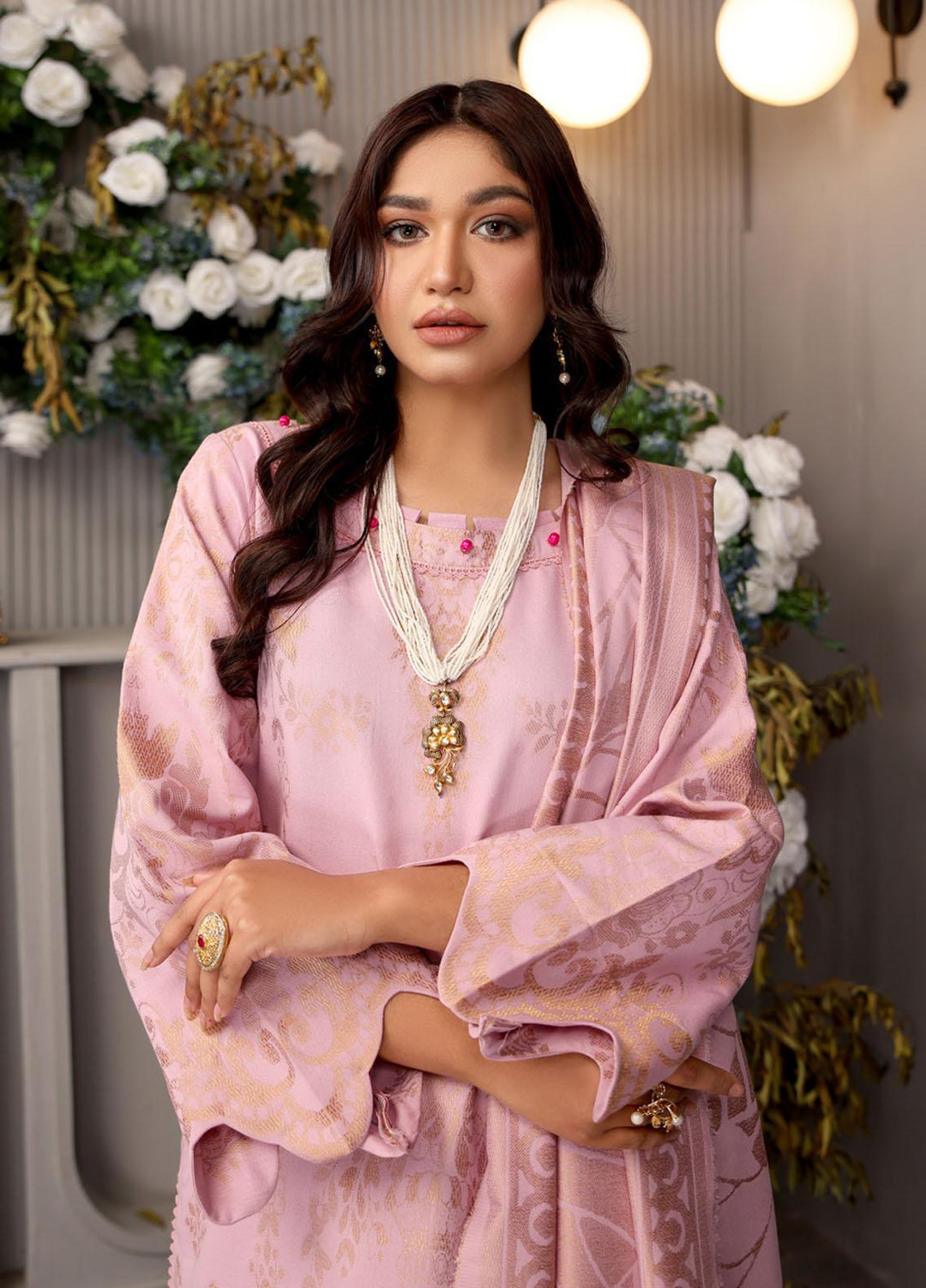 Jhalak By Humdum Embroidered Karandi Suits Unstitched 3 Piece HD23JH D-02 - Winter Collection