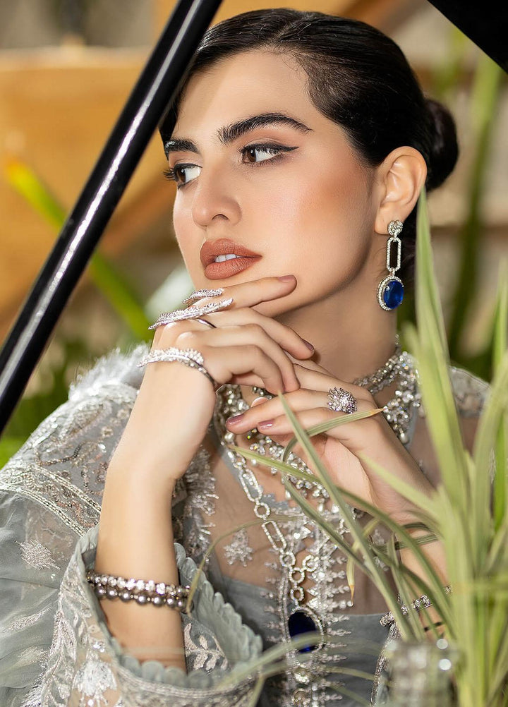 Jhalak By Imrozia Premium Embroidered Organza Suits Unstitched 3 Piece IMP23JH I-179 Inaayat - Luxury Collection