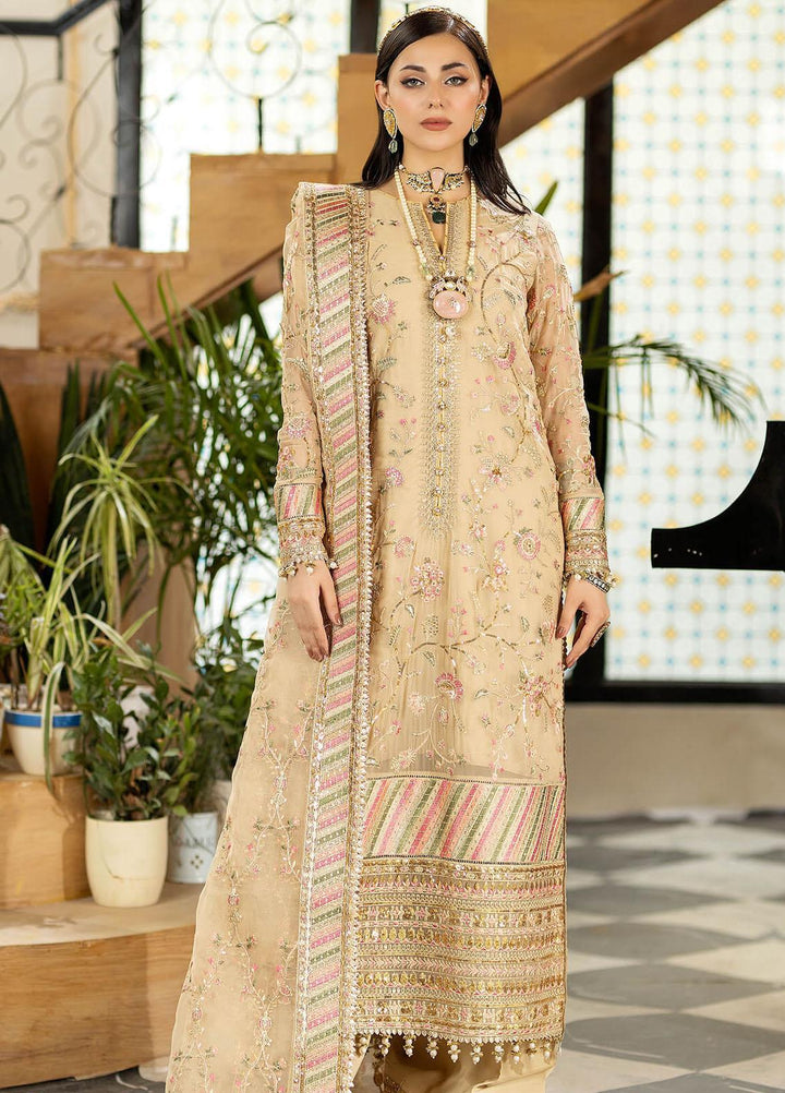 Jhalak By Imrozia Premium Embroidered Chiffon Suits Unstitched 3 Piece IMP23JH I-181 Vasl - Luxury Collection