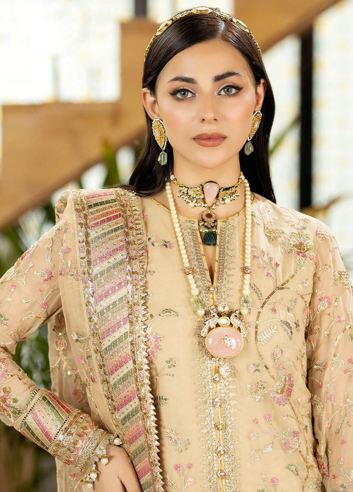 Jhalak By Imrozia Premium Embroidered Chiffon Suits Unstitched 3 Piece IMP23JH I-181 Vasl - Luxury Collection