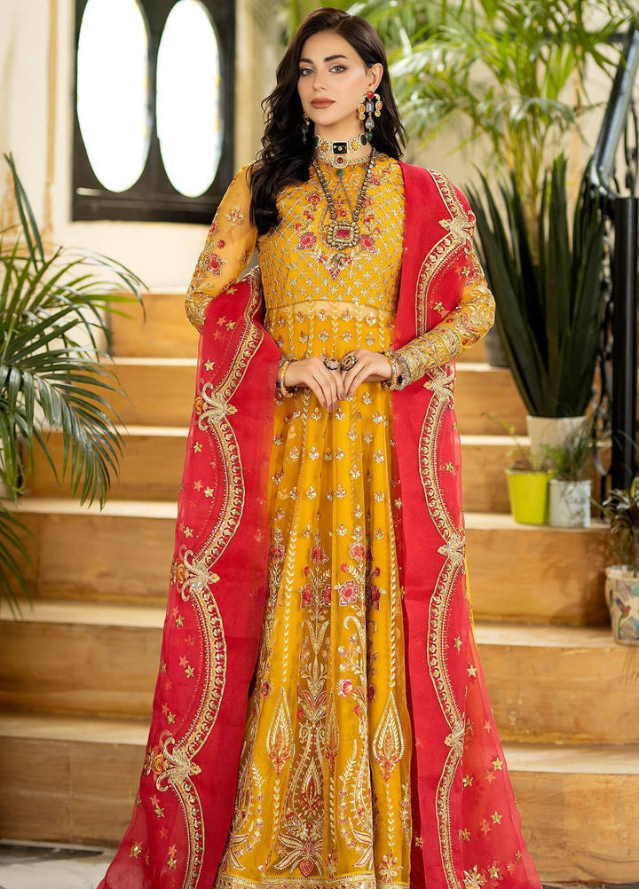 Jhalak By Imrozia Premium Embroidered Net Suits Unstitched 3 Piece IMP23JH I-182 Aafreen - Luxury Collection