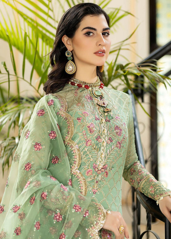 Jhalak By Imrozia Premium Embroidered Chiffon Suits Unstitched 3 Piece IMP23JH I-183 Justajoo - Luxury Collection