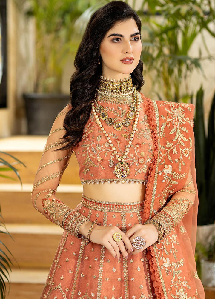 Jhalak By Imrozia Premium Embroidered Organza Suits Unstitched 3 Piece IMP23JH I-185 Sayoone - Luxury Collection