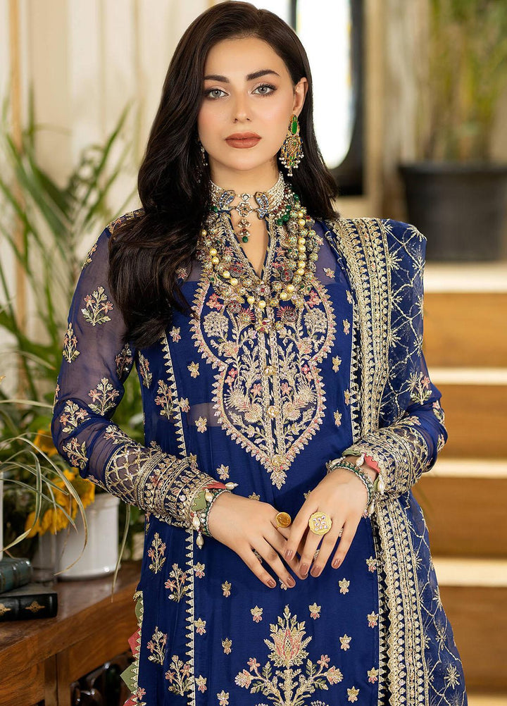 Jhalak By Imrozia Premium Embroidered Chiffon Suits Unstitched 3 Piece IMP23JH I-186 Gulnaaz - Luxury Collection