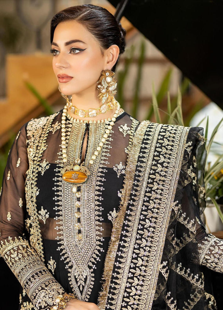Jhalak By Imrozia Premium Embroidered Chiffon Suits Unstitched 3 Piece IMP23JH I-188 Nazakat - Luxury Collection