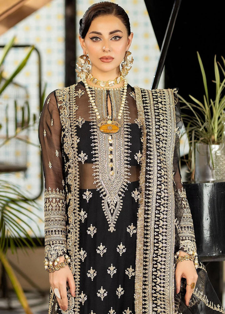 Jhalak By Imrozia Premium Embroidered Chiffon Suits Unstitched 3 Piece IMP23JH I-188 Nazakat - Luxury Collection