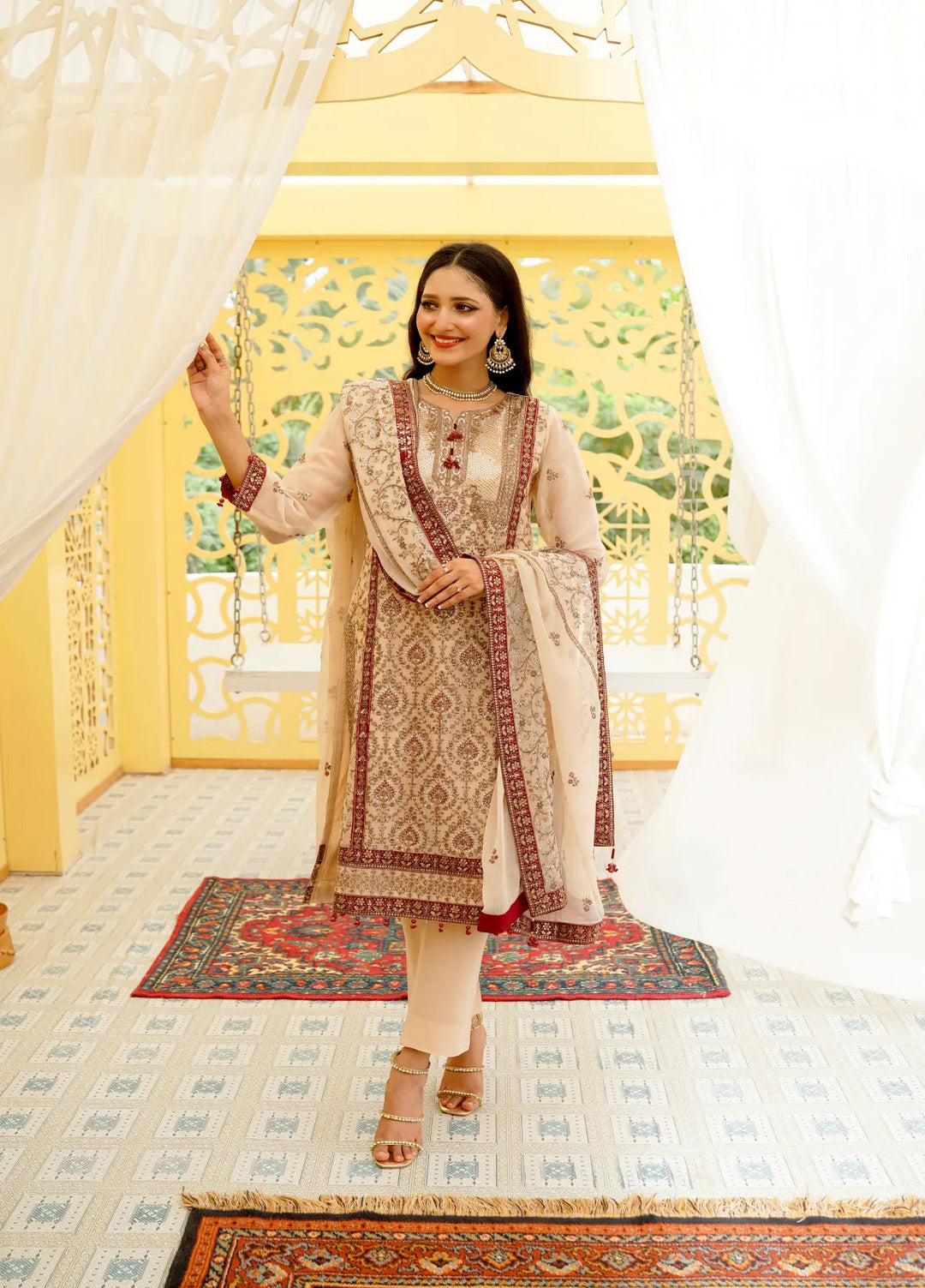 Jhankar By Zohan Ateeq Pret Embroidered Chiffon 3 Piece Suit Aafiya