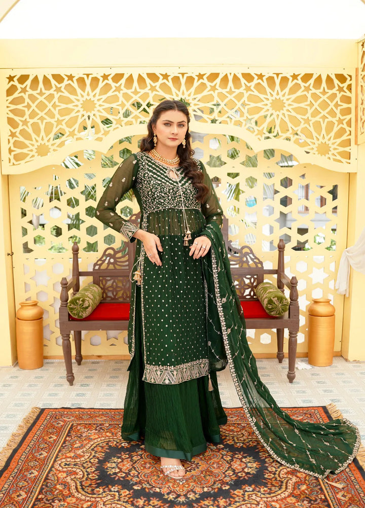 Jhankar By Zohan Ateeq Pret Embroidered Chiffon 3 Piece Suit Fatima