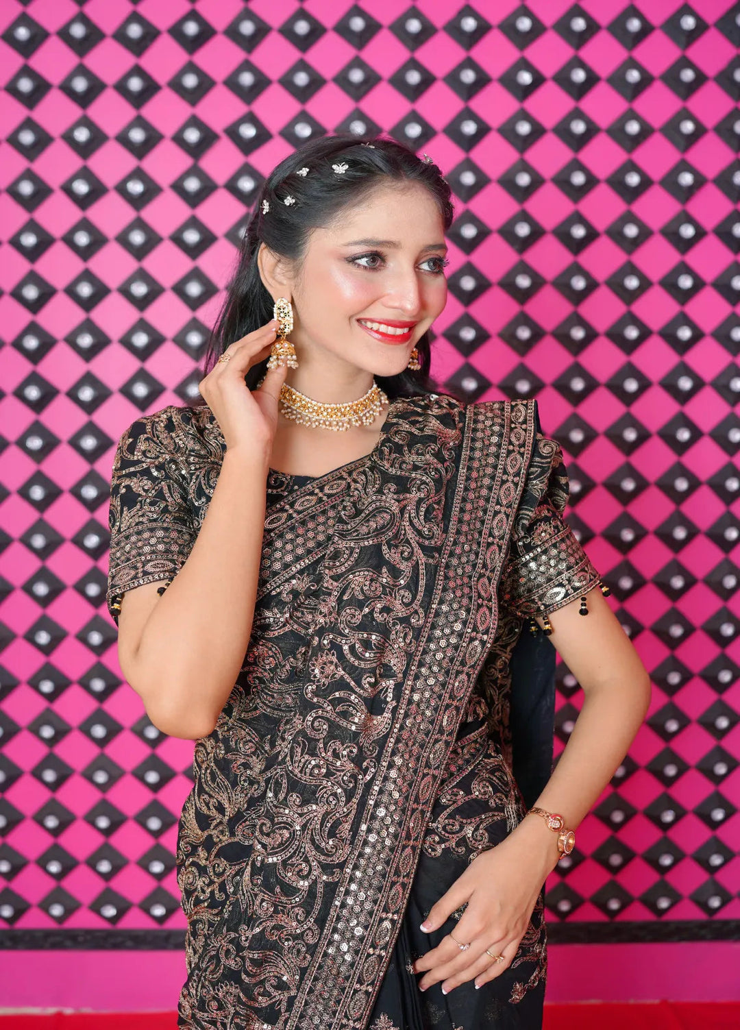 Jhankar By Zohan Ateeq Pret Embroidered Chiffon Saree Abrish