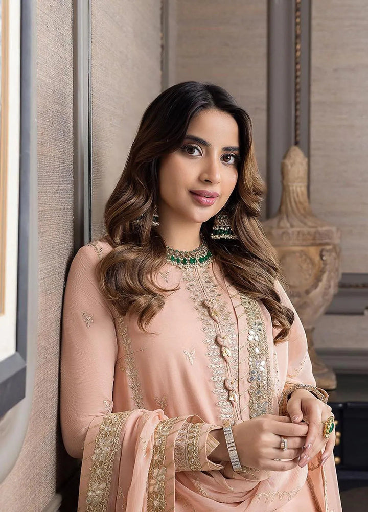 Jhilmil By Asim Jofa Embroidered Chiffon Unstitched Suit 3 Piece AJ23JM AJJM-04 - Festive Collection