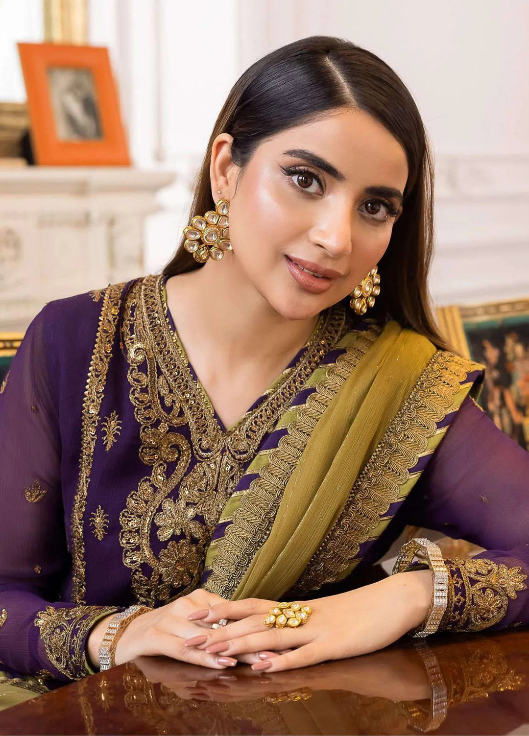 Jhilmil By Asim Jofa Embroidered Chiffon Unstitched Suit 3 Piece AJ23JM AJJM-18 - Festive Collection