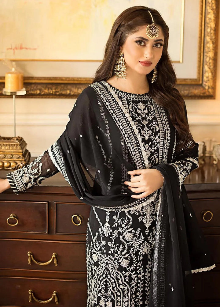 Jhilmil By Asim Jofa Embroidered Chiffon Unstitched Suit 3 Piece AJ23JM AJJM-21 - Festive Collection