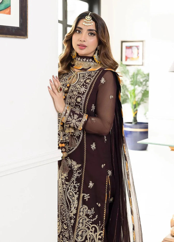 Jhilmil By Asim Jofa Embroidered Chiffon Unstitched Suit 3 Piece AJ23JM AJJM-22 - Festive Collection