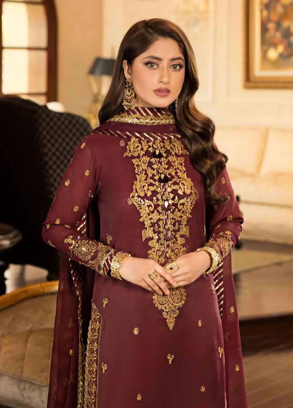 Jhilmil By Asim Jofa Embroidered Cotton Unstitched Suit 3 Piece AJ23JM AJJM-03 - Festive Collection